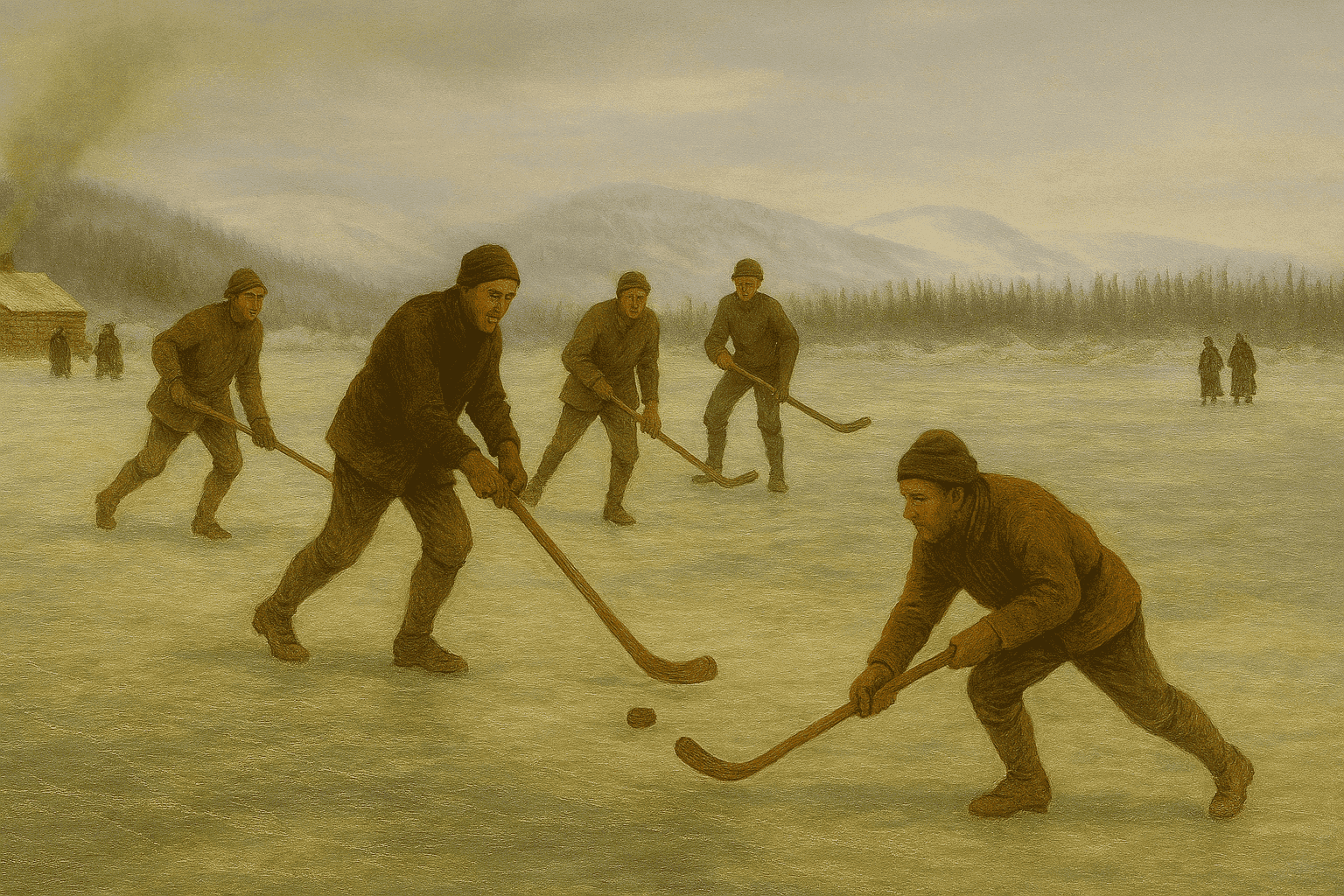 Frozen Great Bear Lake in winter